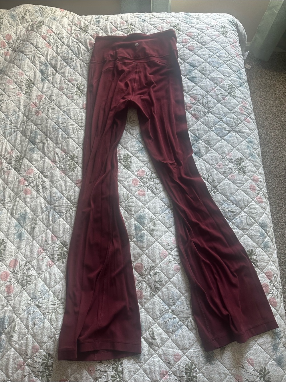 lululemon Deep Maroon Flare Leggings